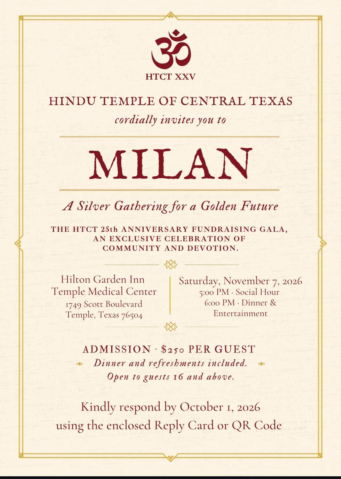 MILAN &ndash; HTCT 25th Anniversary Fundraising Gala