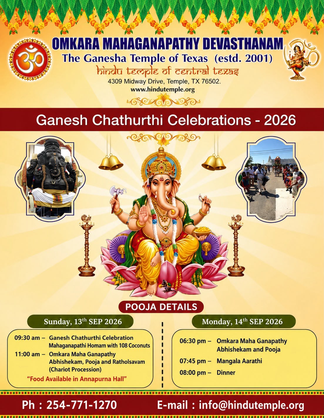 Ganesh Chaturthi Celebrations 2026