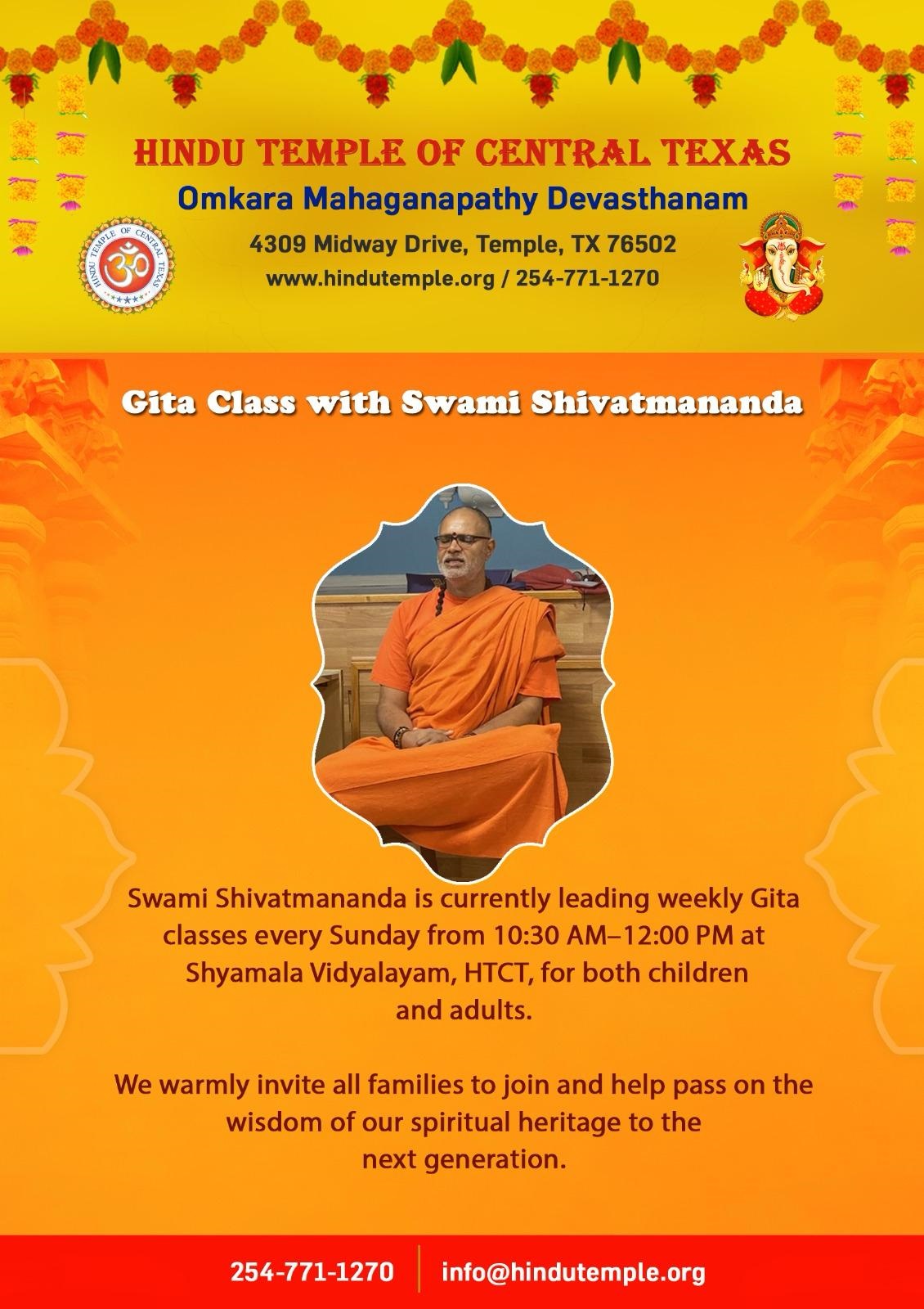 Gita Class with Swami Shivatmananda